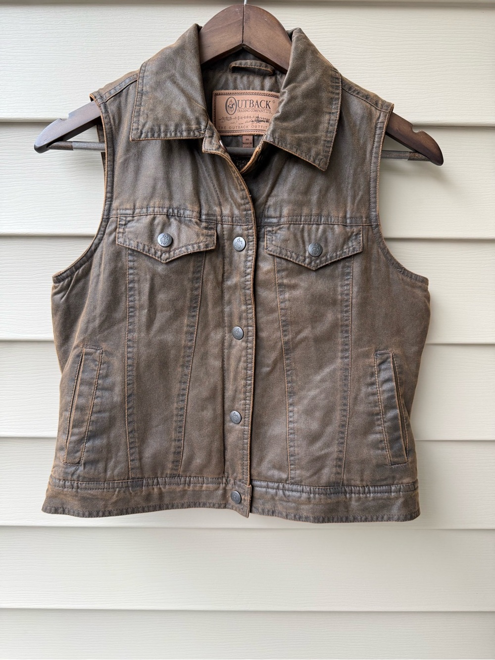 Outback Trading Co Women’s XS Brown Canyonland Western Fleece Lined Vest
